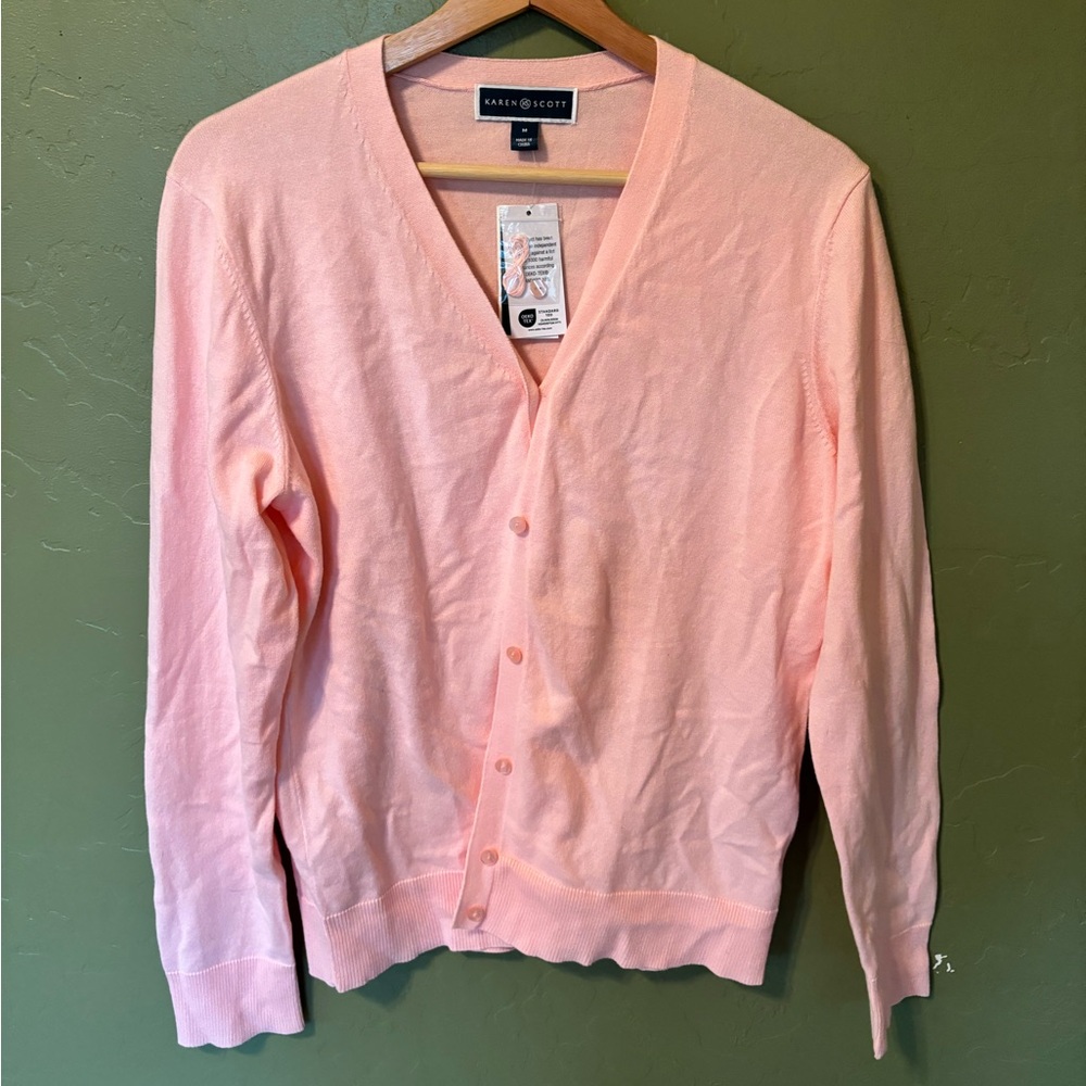 Karen Scott Pink Cardigan